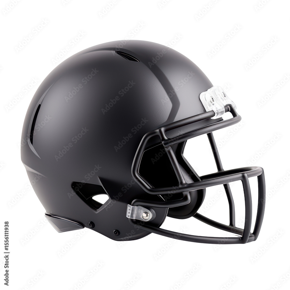 Fototapeta premium Sleek black football helmet design