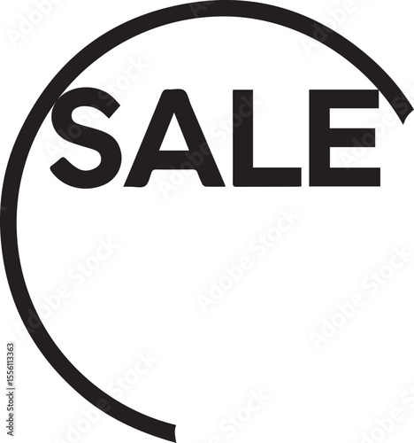 Sale icon or logo with white background 