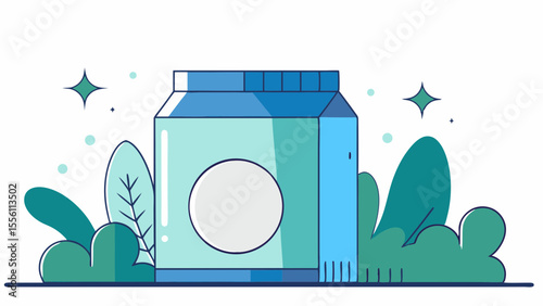 Eco bag made of recycled materials, vector illustration, sustainability and beauty packaging theme