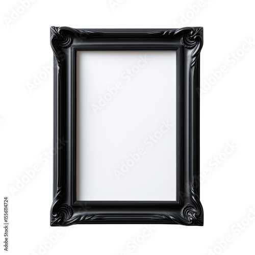 Elegant black ornate picture frame
