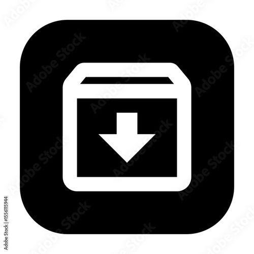 Archive icon representing storage or saving of files or images.