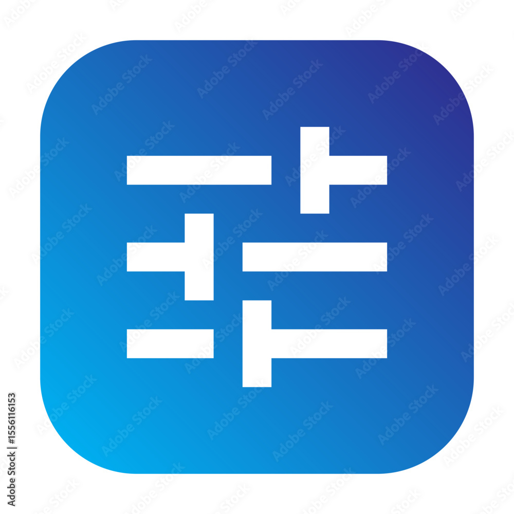 Fototapeta premium Tuning icon representing fine adjustments in settings or image appearance.