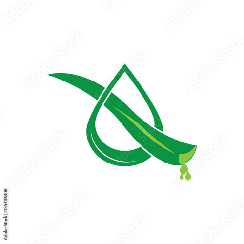 Aloe vera logo vector ilustration