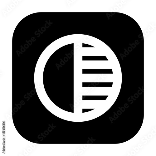Tonality icon representing brightness and contrast adjustments in photo editing.