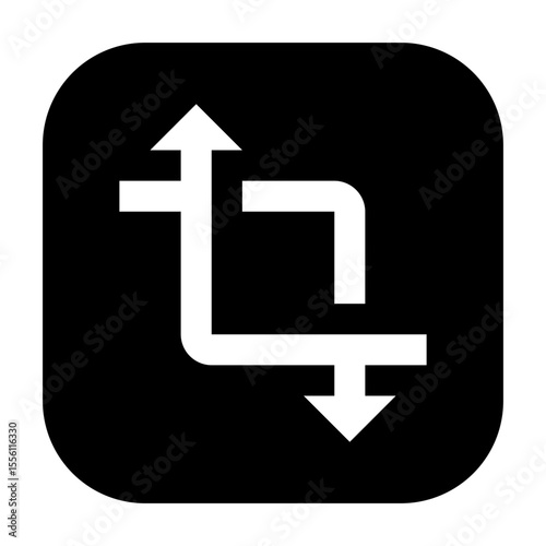 Transform icon indicating rotation, scaling, or moving an object or image.