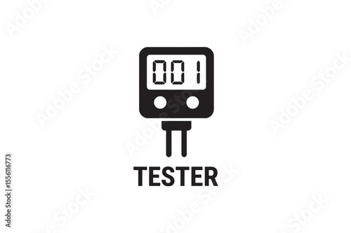 Digital meter vector on white background.01