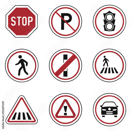 Free Download set of traffic signs - GFXLoad