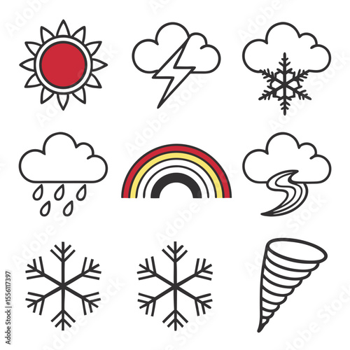 set of weather icons