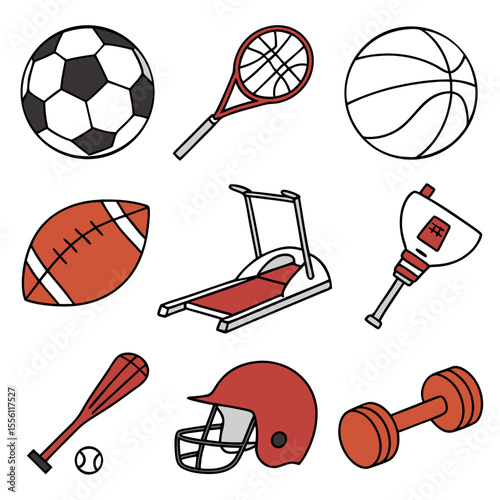 set of sport balls