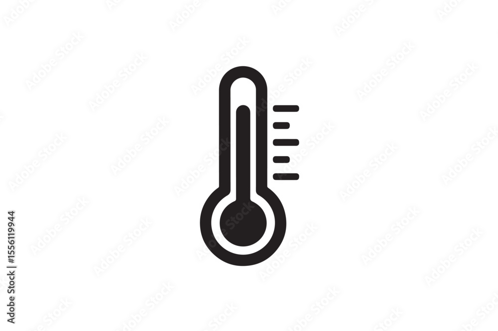 Naklejka premium Thermometer vector on white background.01