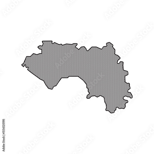 Guinea map icon, isolated vector illustration design