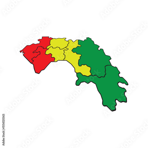 Guinea map icon, isolated vector illustration design