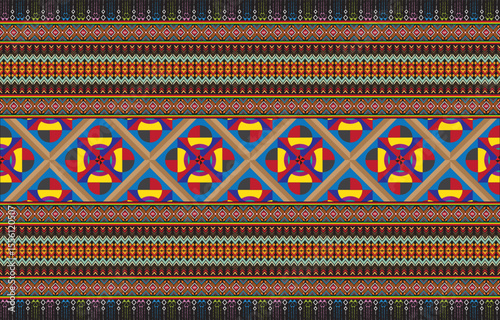 Peruvian american indian pattern tribal ethnic motifs geometric vector background. Modern native american tribal motifs textile print ethnic traditional design. Navajo symbols clothes print.