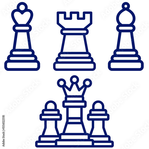 chess board game vector illustration