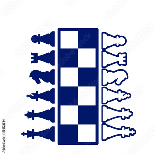 chess board game vector illustration