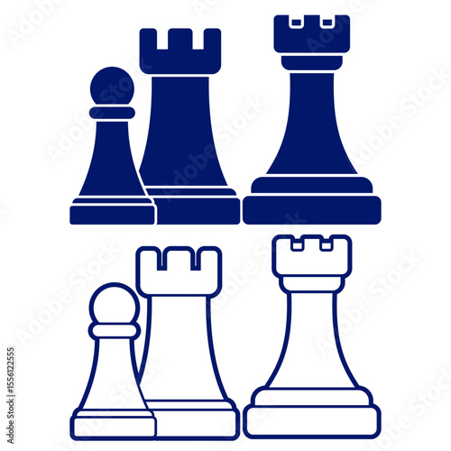 chess board game vector illustration