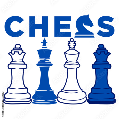 chess board game vector illustration