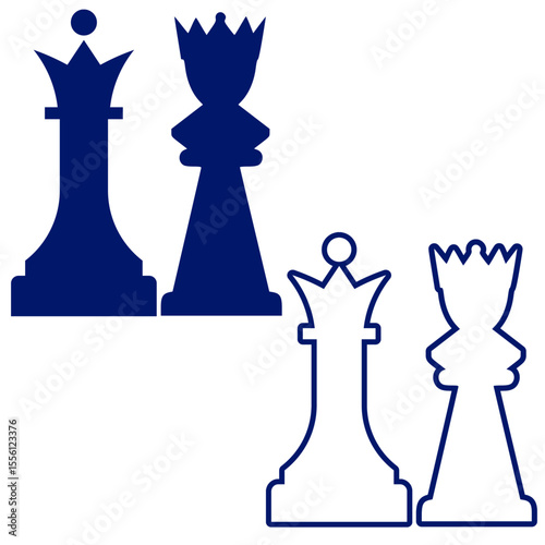 chess board game vector illustration