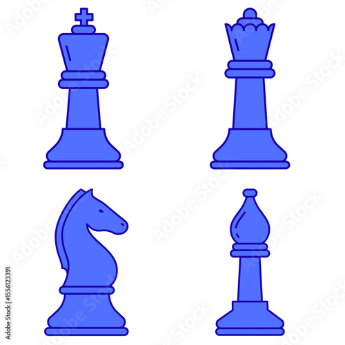 chess board game vector illustration