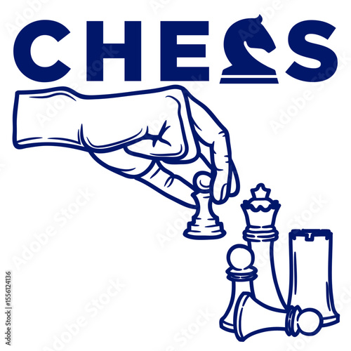 chess board game vector illustration