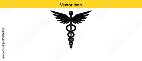 vector illustration of a caduceus symbol