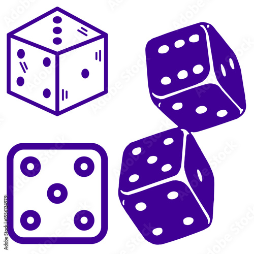 dice game vector image illustration