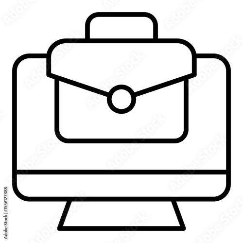 Job Outline Icon Vector Illustration