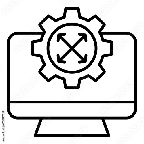 Control Outline Icon Vector Illustration