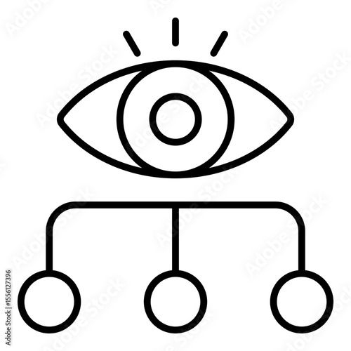 Supervision Outline Icon Vector Illustration