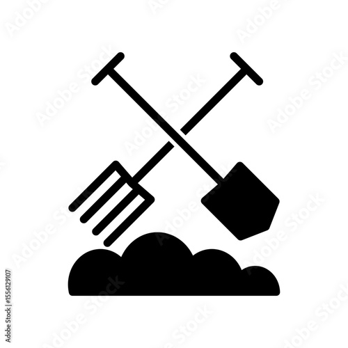 Shovel icon design template SVG