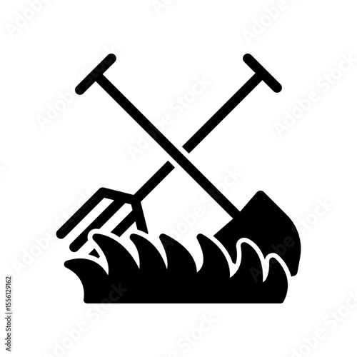 Shovel icon design template SVG