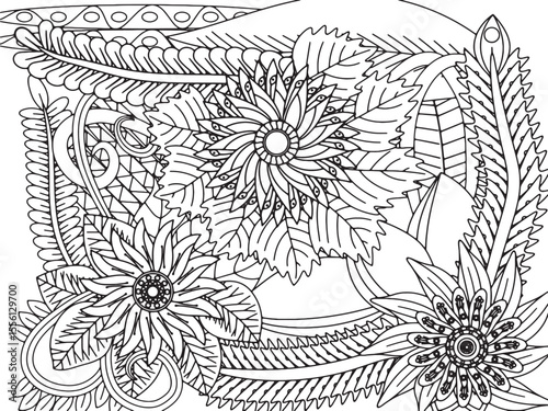 Flowers Coloring Pages For Adultes