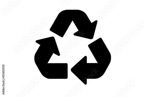 Minimalist Flat Style Recycling Symbol Arrow Triangle Shape Icon
