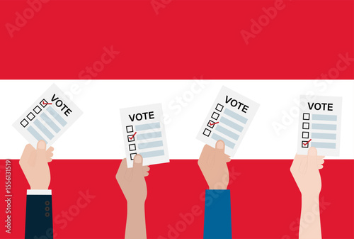 Election in Austria. Election Concept. Vector Illustration.
