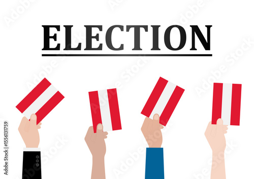 Election in Austria. Election Concept. Vector Illustration.