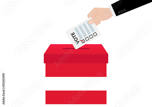 Election in Austria. Election Concept. Vector Illustration.