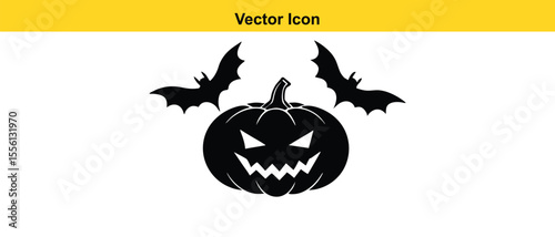 halloween pumpkin with bats.halloween pumpkin on white background.Halloween vector.Collection of Happy Halloween Icons.Retro 70s 60s Hippie Groovy Halloween set. Funny spooky ghost pumpkin flower
