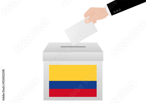 Election in Colombia. Election Concept. Vector Illustration.