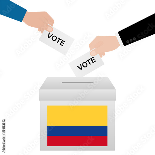 Election in Colombia. Election Concept. Vector Illustration.