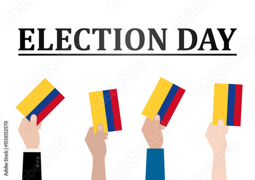 Election in Colombia. Election Concept. Vector Illustration.