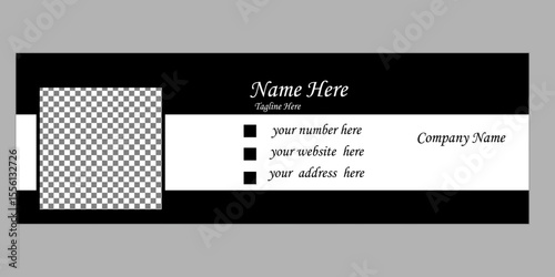 Professional E-mail Signature Design Template, Creative E-mail Signature Design Template, Modern E- mail Signature Design Template