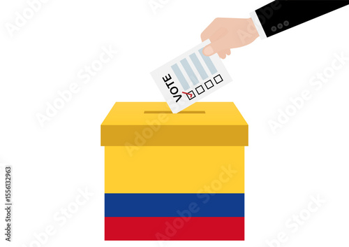 Election in Colombia. Election Concept. Vector Illustration.