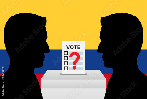 Election in Colombia. Election Concept. Vector Illustration.