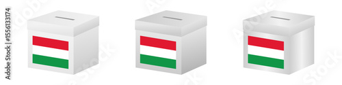 Election in Hungary. Election Concept. Vector Illustration.