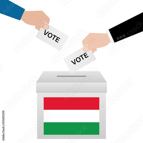 Election in Hungary. Election Concept. Vector Illustration.