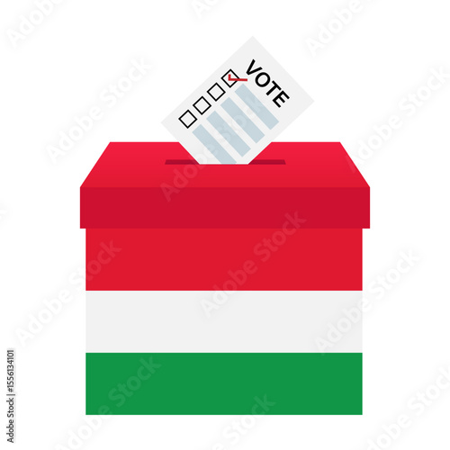 Election in Hungary. Election Concept. Vector Illustration.