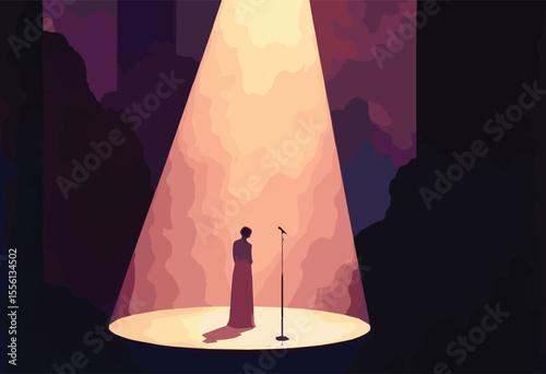 Vector illustration of a romantic couple silhouette under the moonlit night sky with stars, sunset, and trees. Perfect for love, family, abstract art, night scenes, and romantic card designs.

