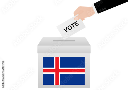 Election in Iceland. Election Concept. Vector Illustration.