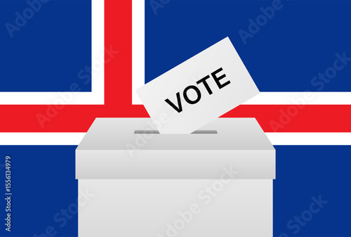 Election in Iceland. Election Concept. Vector Illustration.