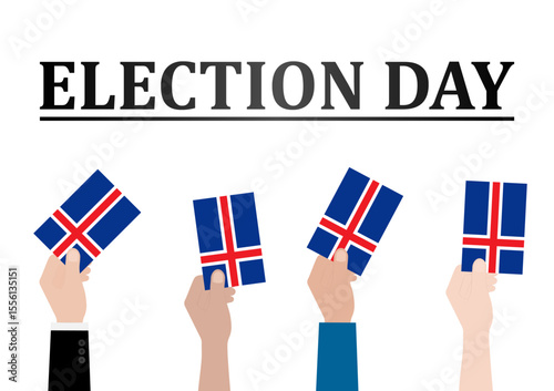 Election in Iceland. Election Concept. Vector Illustration.